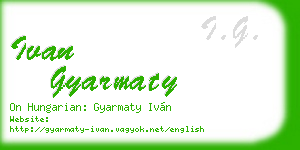 ivan gyarmaty business card