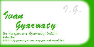 ivan gyarmaty business card